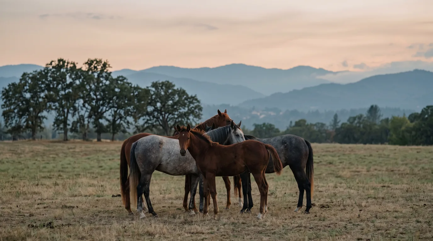Chevaux en liberté, Les Poneys du Salerieu, Isère